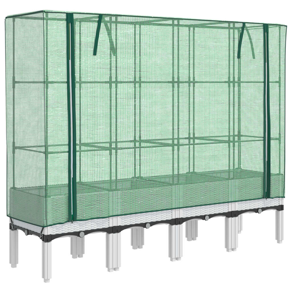 Vidaxl -Pflanzer mit Kashoes 160x40x140 cm Rattanlook