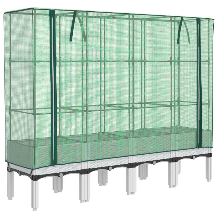 Vidaxl -Pflanzer mit Kashoes 160x40x140 cm Rattanlook