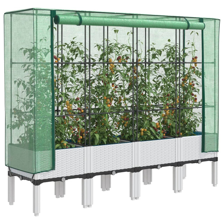 Vidaxl -Pflanzer mit Kashoes 160x40x140 cm Rattanlook