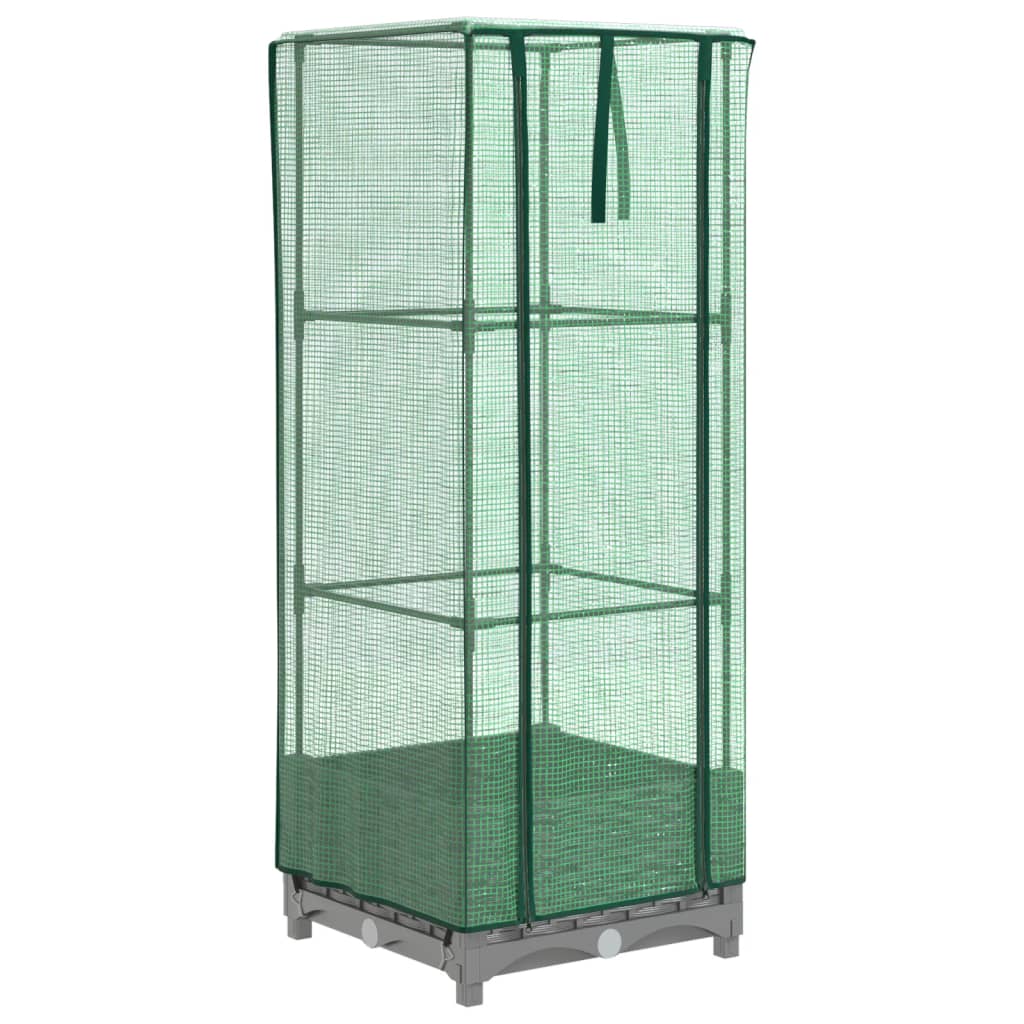 VIDAXL -Pflanzer mit Kashoes 40x40x123 cm Rattanlook erhoben