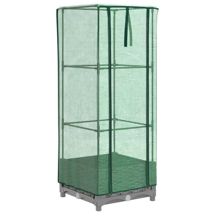 VIDAXL -Pflanzer mit Kashoes 40x40x123 cm Rattanlook erhoben