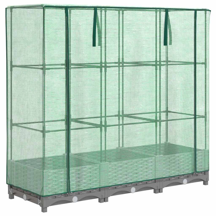 Vidaxl -Pflanzer mit Kashoes 120x40x123 cm Rattanlook