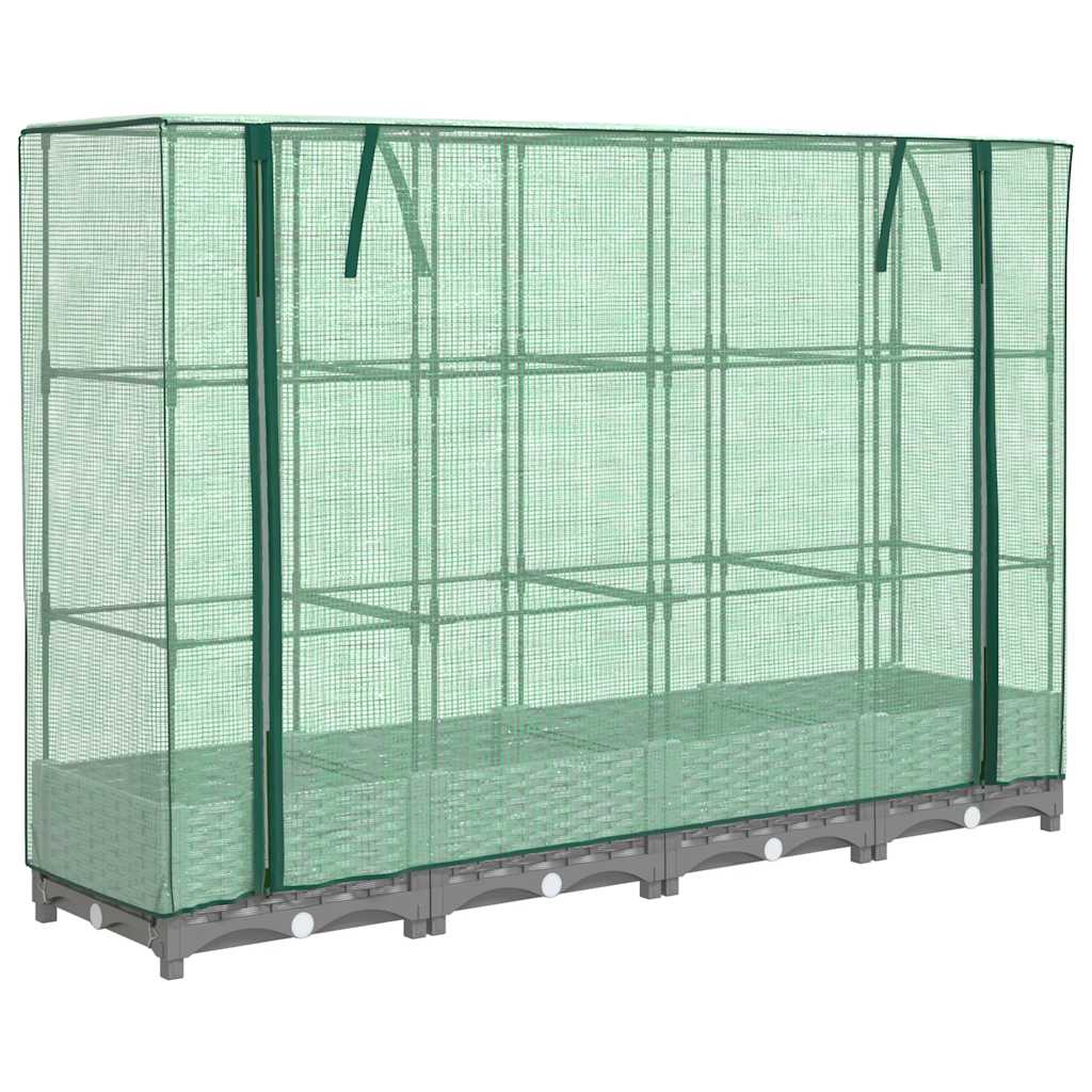 Vidaxl -Pflanzer mit Kashoes 160x40x123 cm Rattanlook