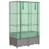 Vidaxl -Pflanzer mit Kashoes 80x40x138 cm Rattanlook erhoben