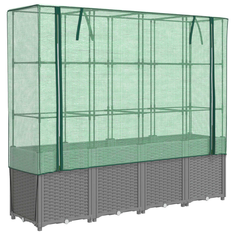 Vidaxl -Pflanzer mit Kashoes 160x40x153 cm Rattanlook