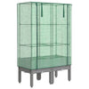 Vidaxl -Pflanzer mit Kashoes 80x40x140 cm Rattanlook erhoben
