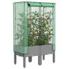 Vidaxl -Pflanzer mit Kashoes 80x40x140 cm Rattanlook erhoben