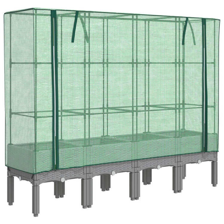 Vidaxl -Pflanzer mit Kashoes 160x40x140 cm Rattanlook