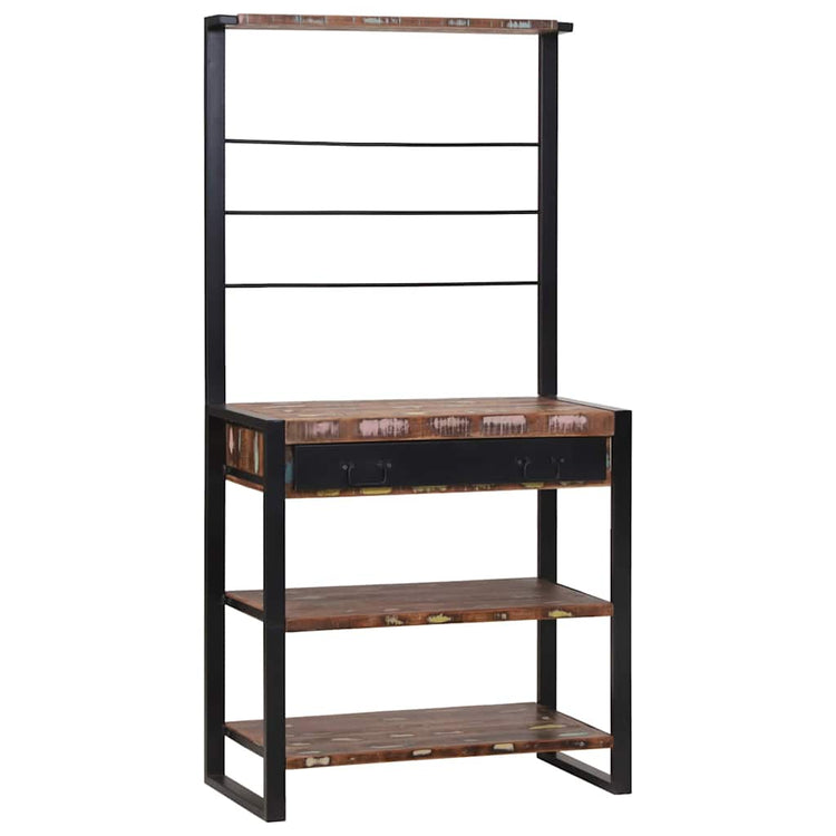 Vidaxx Küchenregal mehrfarbig und schwarz 80 x 40 x 160 cm