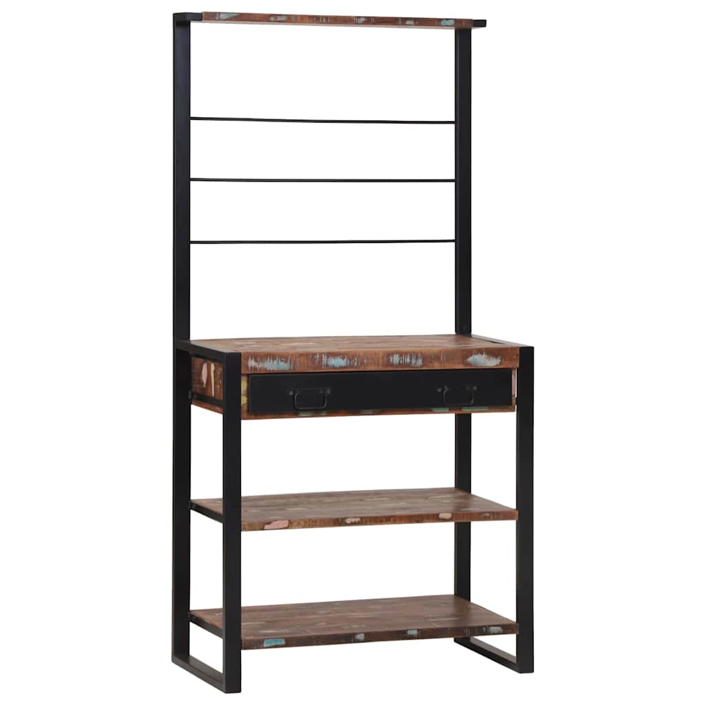 Vidaxx Küchenregal mehrfarbig und schwarz 80 x 40 x 160 cm