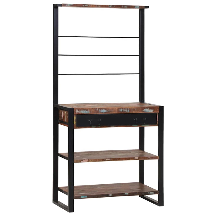 Vidaxx Küchenregal mehrfarbig und schwarz 80 x 40 x 160 cm