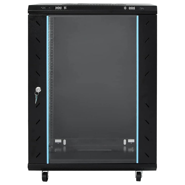 VIDAXL -Netzwerkschrank 15H 19 IP20 53x40x80 cm Schwarz
