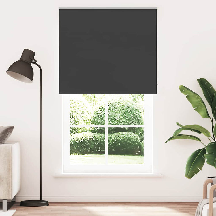 Vidaxx Verdunkelungsrollo 125x210 cm Stoffbreite 121,6 cm Schwarz