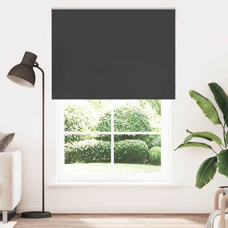 Vidaxx Verdunkelungsrollo 145x230 cm Stoffbreite 141,6 cm Schwarz