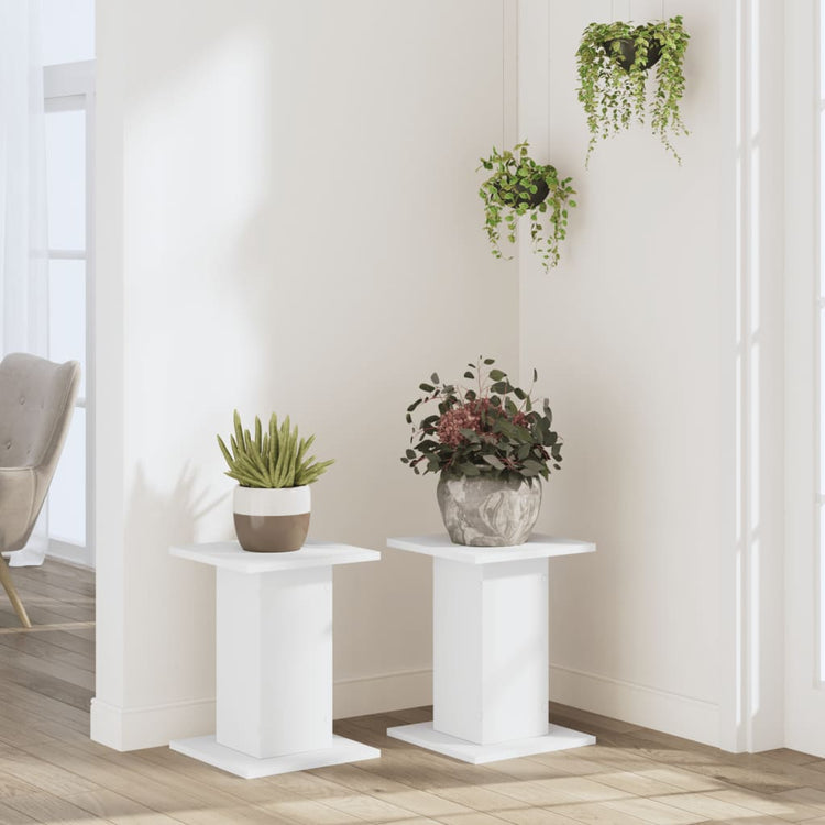 VIDAXL -Anlagenstandards 2 PCs 30 x 30 x 40 cm verarbeitetes Holz weiß