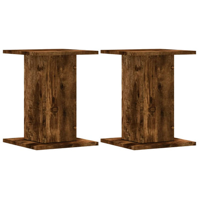 Vidaxx Pflanzenständer 2 Stück 30x30x40 cm verarbeitetes Holz geräucherte Eiche