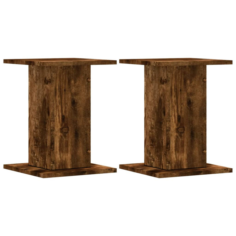 Vidaxx Pflanzenständer 2 Stück 30x30x40 cm verarbeitetes Holz geräucherte Eiche