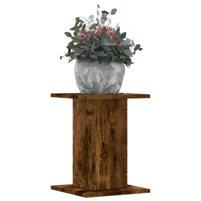 Vidaxx Pflanzenständer 2 Stück 30x30x40 cm verarbeitetes Holz geräucherte Eiche