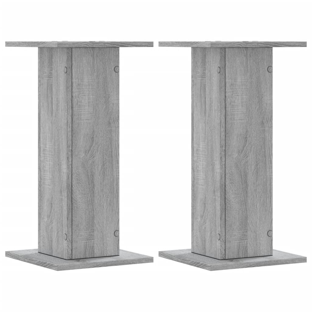 VIDAXL -Pflanzenstandards 2 PCs 30x30x60 cm verarbeitetes Holzgrau Sonoma