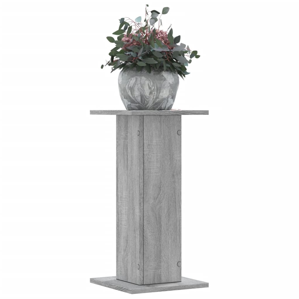VIDAXL -Pflanzenstandards 2 PCs 30x30x60 cm verarbeitetes Holzgrau Sonoma