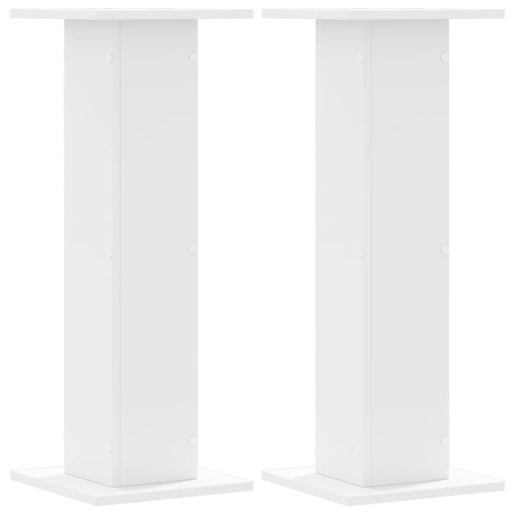 VIDAXL -Pflanzenstandards 2 ST 30x30x80 cm verarbeitetes Holz weiß