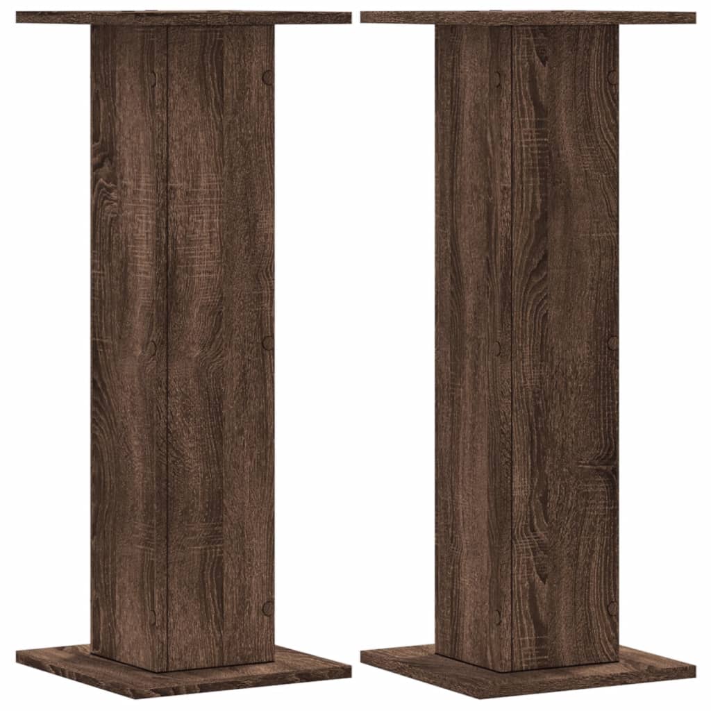 VIDAXL -Anlagenstandards 2 PCs 30x30x80 cm verarbeiteter Holzbraune -Eiche