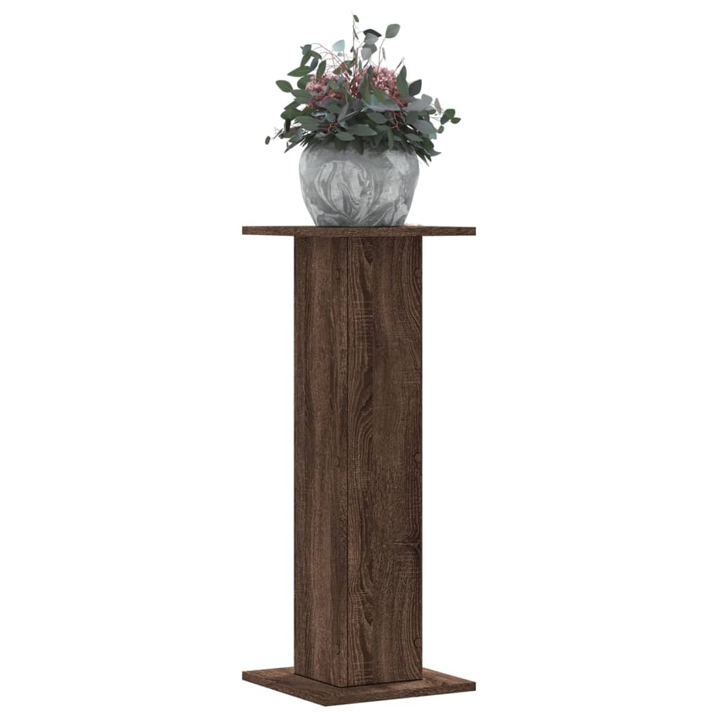 VIDAXL -Anlagenstandards 2 PCs 30x30x80 cm verarbeiteter Holzbraune -Eiche