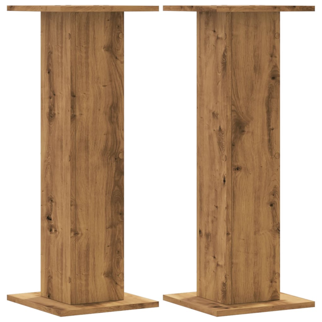 Vidaxx Pflanzenständer 2 Stück 30x30x80 cm Holz handgefertigte Eiche