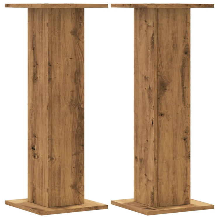 Vidaxx Pflanzenständer 2 Stück 30x30x80 cm Holz handgefertigte Eiche