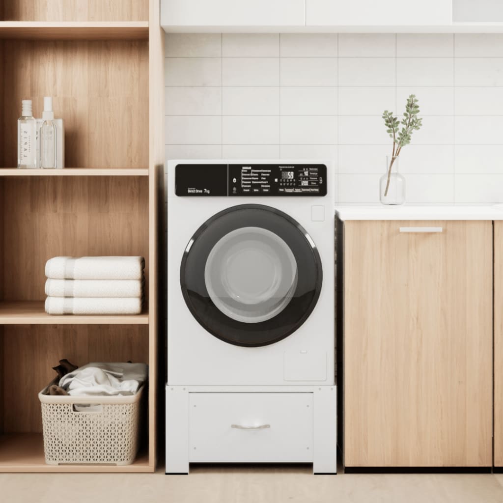 Vidaxl Waschmaschinenverhändler mit Schubladen Weiß