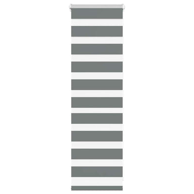 Vidaxl Zebra Roller Blind 40x100 cm Staubbreite 35,9 cm dunkelgrau