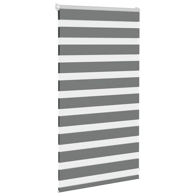 Vidaxl Zebra Roller Blind 75x100 cm Stoffbreite 70,9 cm dunkelgrau