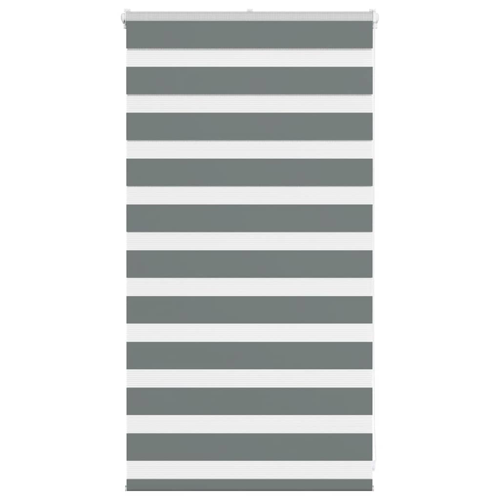 Vidaxl Zebra Roller Blind 85x100 cm Stoffbreite 80,9 cm dunkelgrau