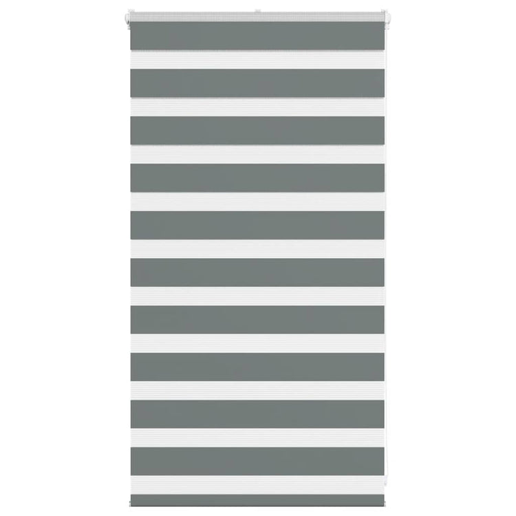 Vidaxl Zebra Roller Blind 85x100 cm Stoffbreite 80,9 cm dunkelgrau