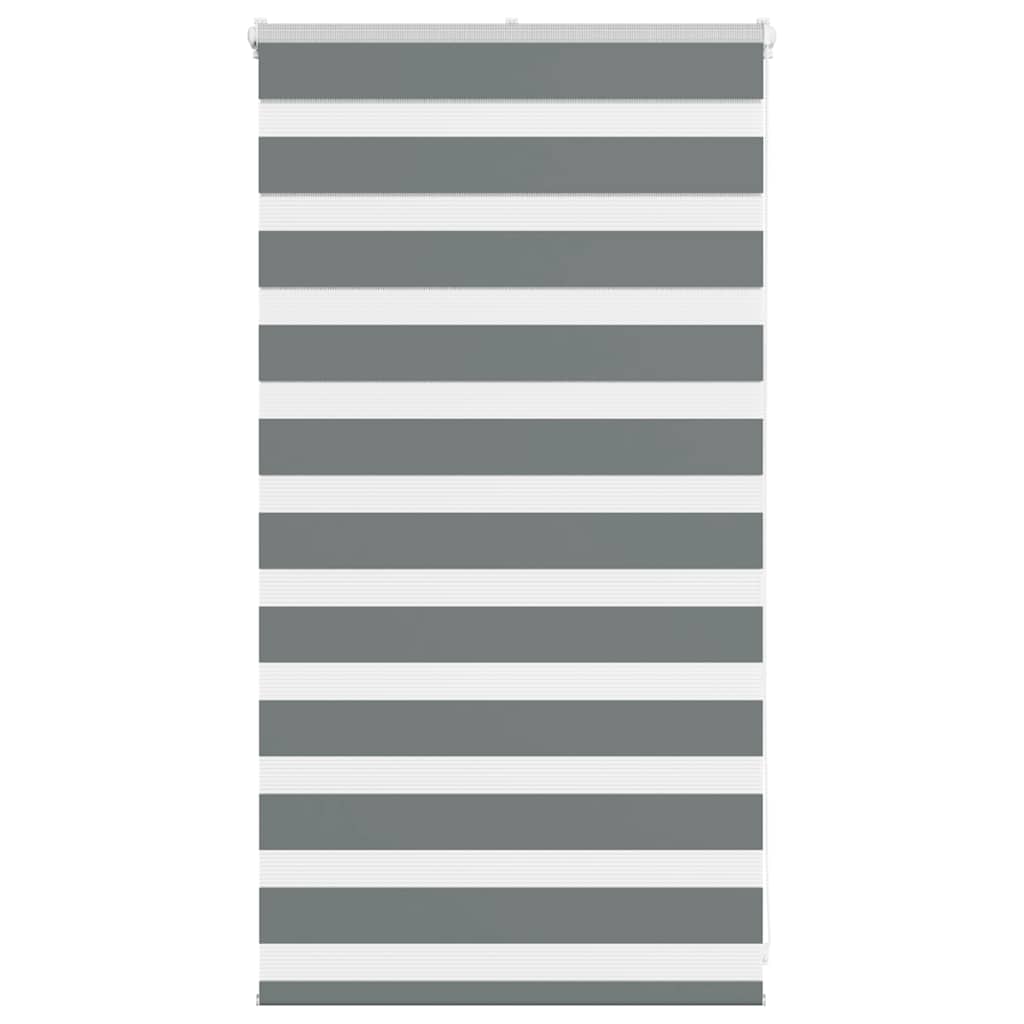 Vidaxl Zebra Roller Blind 90x100 cm Stoffbreite 85,9 cm dunkelgrau