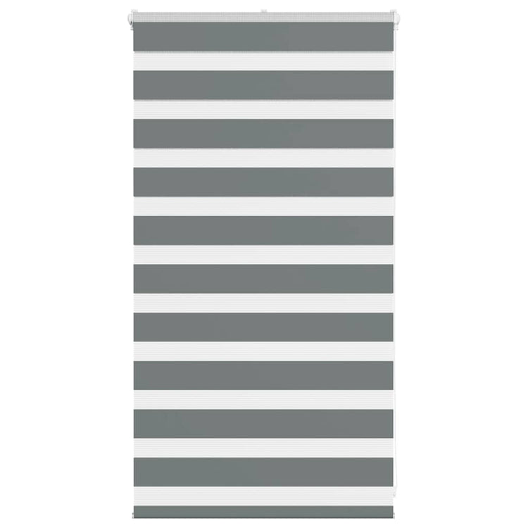 Vidaxl Zebra Roller Blind 90x100 cm Stoffbreite 85,9 cm dunkelgrau