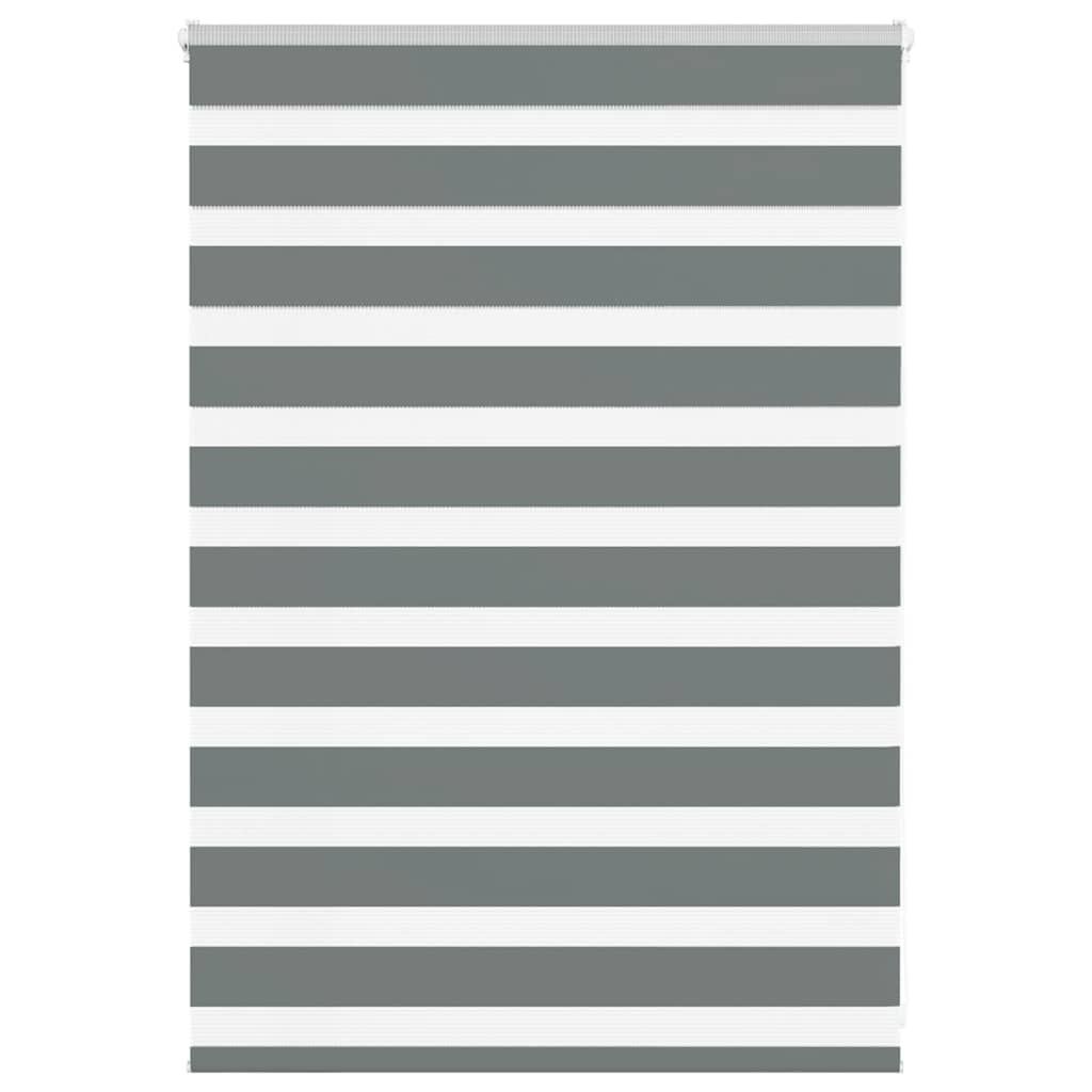 Vidaxl Zebra Roller Blind 95x100 cm Stoffbreite 90,9 cm dunkelgrau