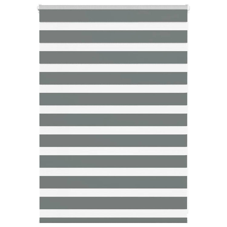 Vidaxl Zebra Roller Blind 95x100 cm Stoffbreite 90,9 cm dunkelgrau
