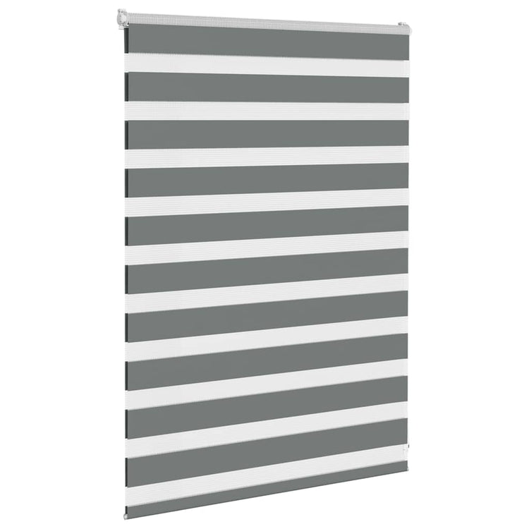 Vidaxl Zebra Roller Blind 95x100 cm Stoffbreite 90,9 cm dunkelgrau