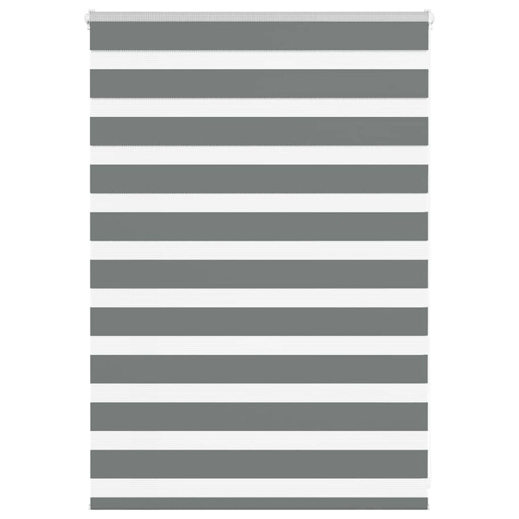 Vidaxl Zebra Roller Blind 105x100 cm Stoffbreite 100,9 cm dunkelgrau
