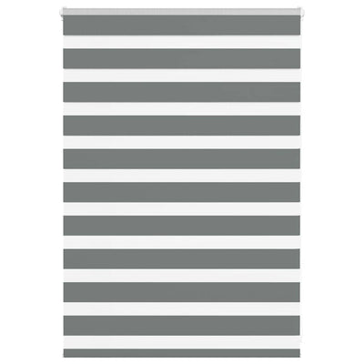 Vidaxl Zebra Roller Blind 110x100 cm Stoffbreite 105,9 cm dunkelgrau