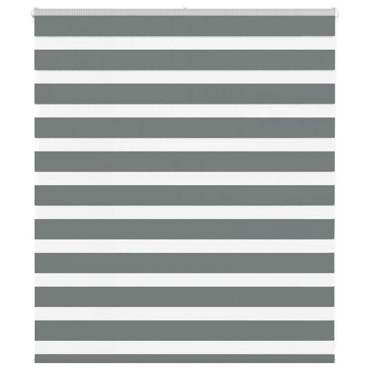 Vidaxl Zebra Roller Blind 120x100 cm Stoffbreite 115,9 cm dunkelgrau
