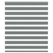 Vidaxl Zebra Roller Blind 135x100 cm Stoffbreite 130,9 cm dunkelgrau - afbeelding 1