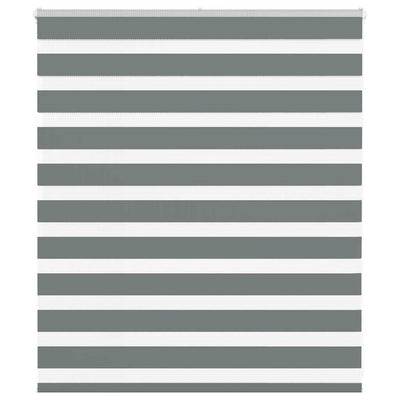 Vidaxl Zebra Roller Blind 135x100 cm Stoffbreite 130,9 cm dunkelgrau