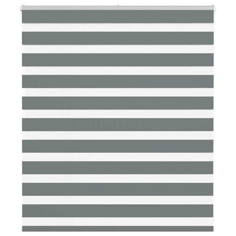 Vidaxl Zebra Roller Blind 135x100 cm Stoffbreite 130,9 cm dunkelgrau