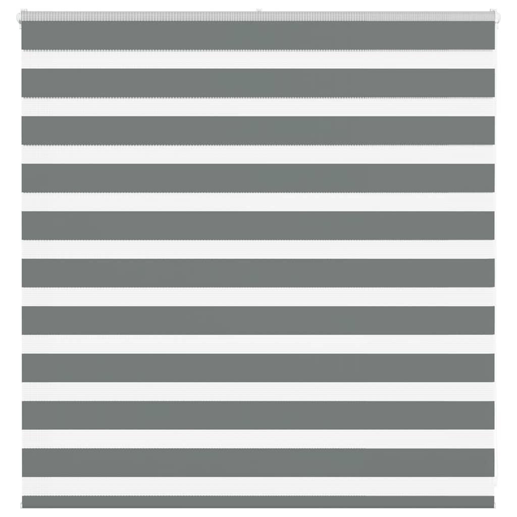 Vidaxl Zebra Roller Blind 140x100 cm Staubbreite 135,9 cm dunkelgrau
