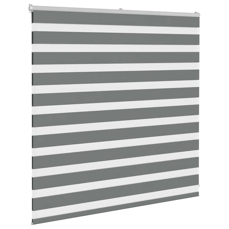 Vidaxl Zebra Roller Blind 150x100 cm Staubbreite 145,9 cm dunkelgrau