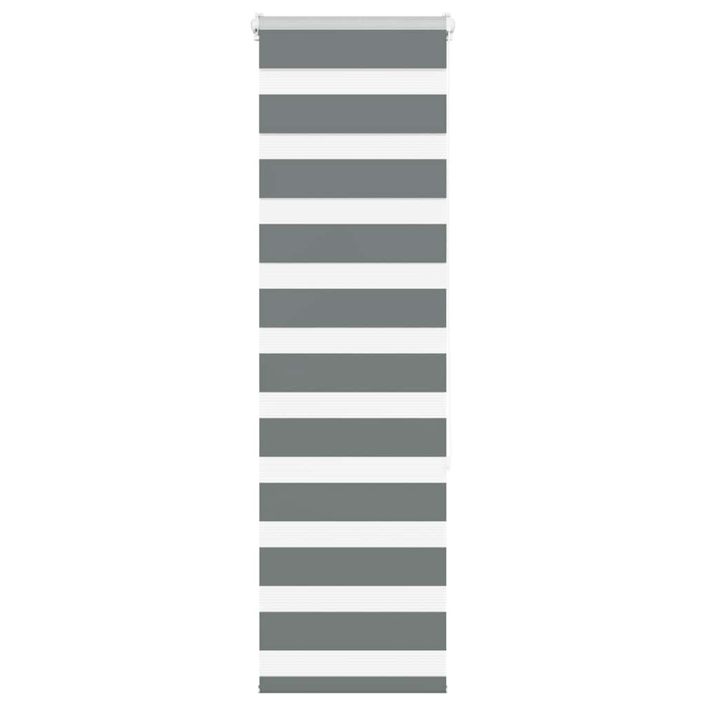 VidaXL Zebra-Rollo 45x150 cm Stoffbreite 40,9 cm Dunkelgrau