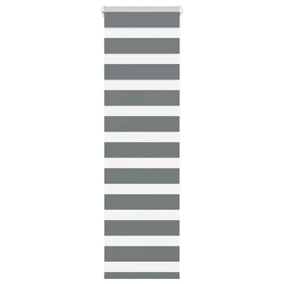VidaXL Zebra-Rollo 45x150 cm Stoffbreite 40,9 cm Dunkelgrau