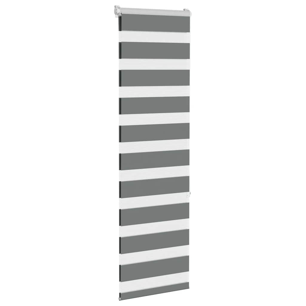 Vidaxl Zebra Roller Blind 50x150 cm Stoffbreite 45,9 cm dunkelgrau